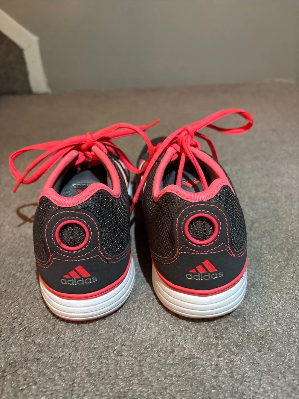 adidas Gray and Pink Athletic Sneakers - Lace-Up Trainers